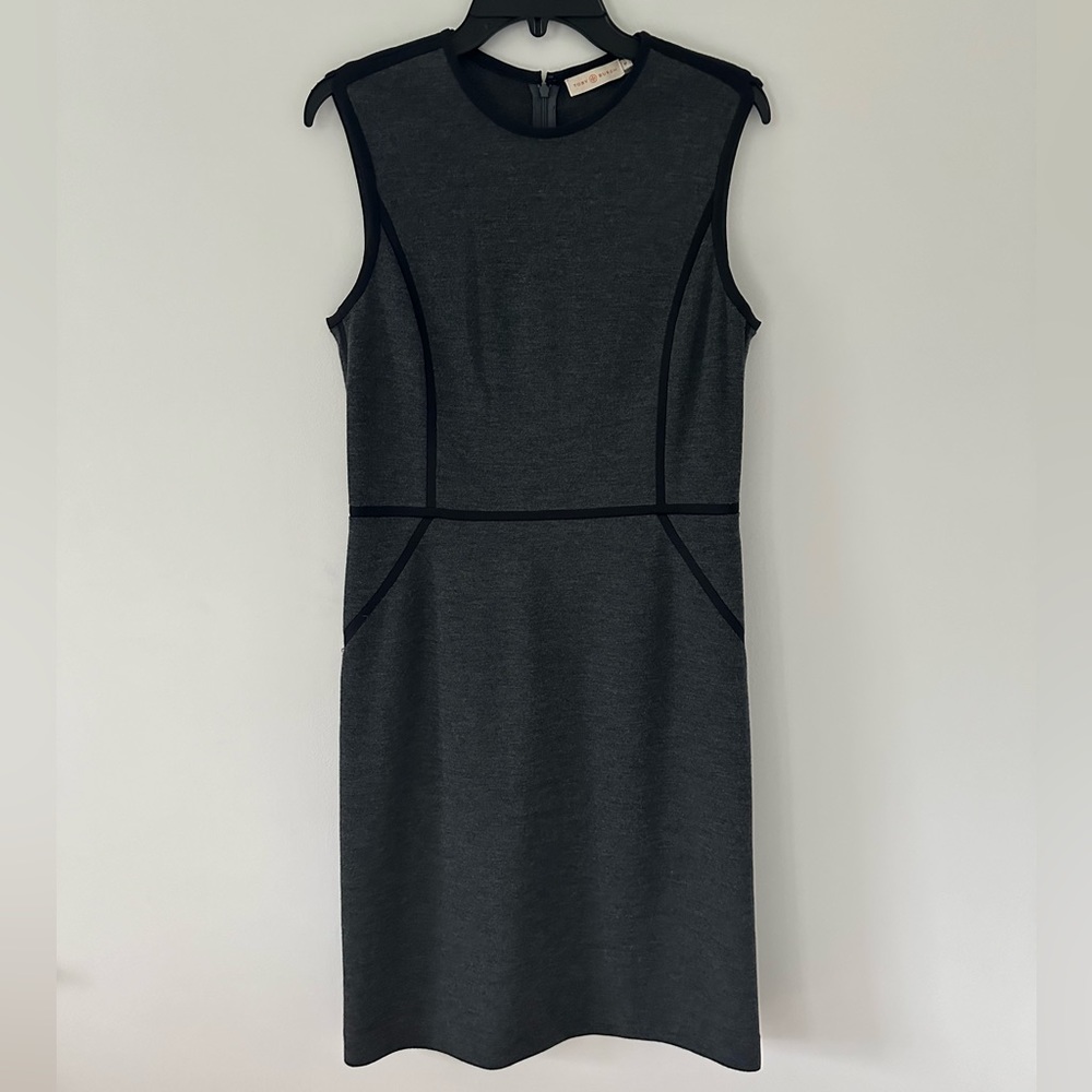 Tory Burch grey dress with black detailing